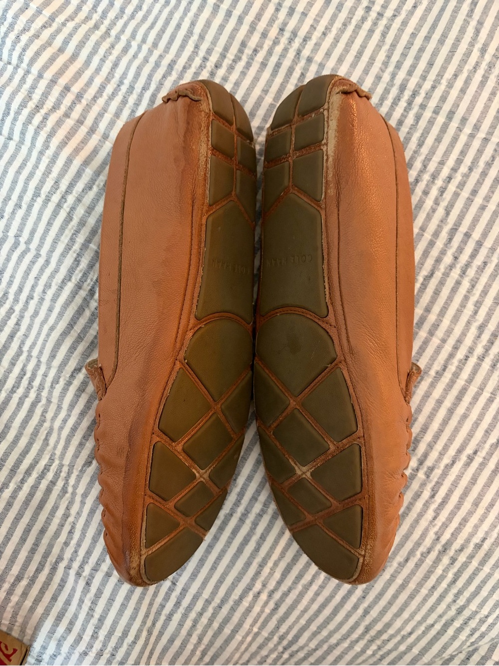 Women’s Cole Haan Tan Leather Moccasin Loafers - Picture 2 of 5
